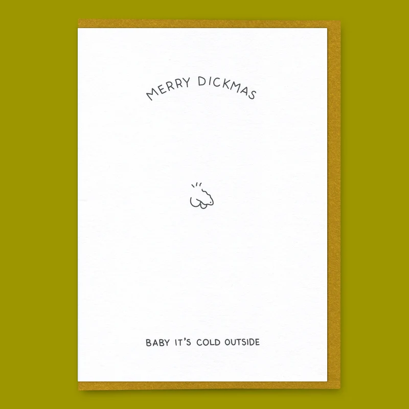 Grußkarte "Baby it's cold outside" | Weihnachtskarte | Dicks Don't Lie