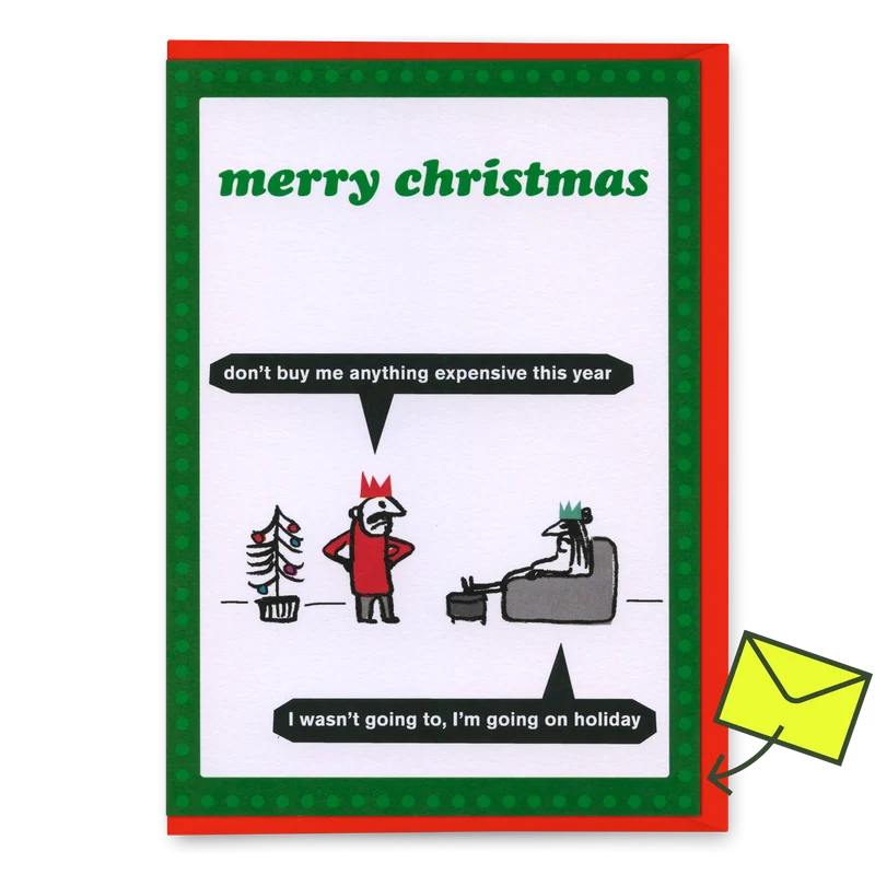 Grußkarte "Expensive gift" | Lustige Klappkarte | Modern Toss