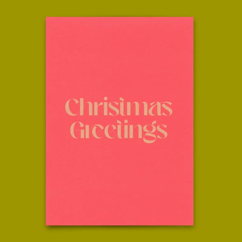 Postkarte "Christmas greetings" | Lustige Karte zu Weihnachten
