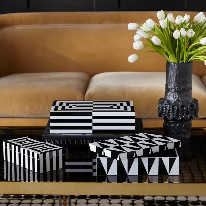 Schmuckkasten Op Art Laquer Box medium - Jonathan Adler
