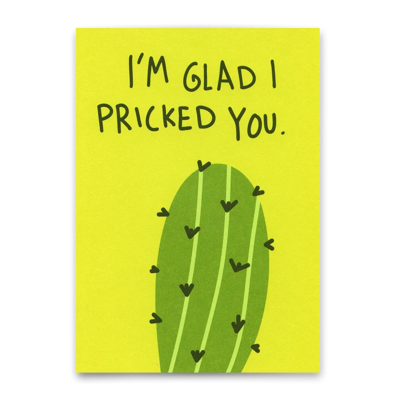 Postkarte "Pricked you" | Lustige Karte mit Spruch