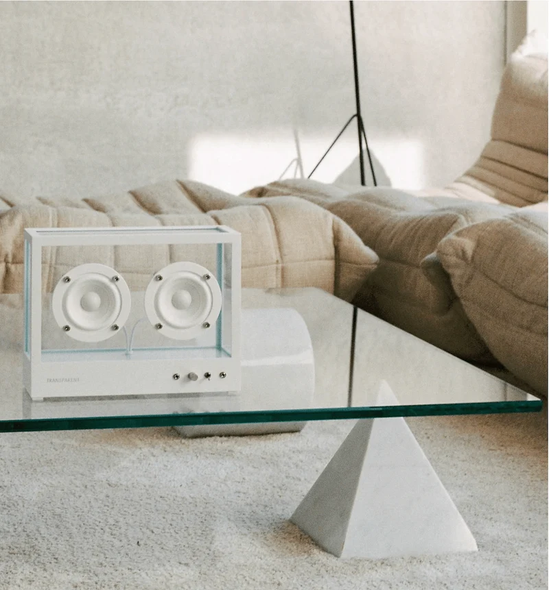 Transparent Speaker Small Weiß - Bluetooth Lautsprecher Box