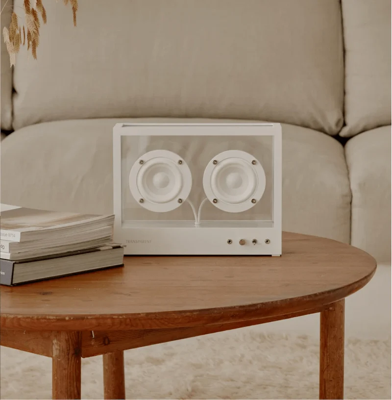 Transparent Speaker Small Weiß - Bluetooth Lautsprecher Box