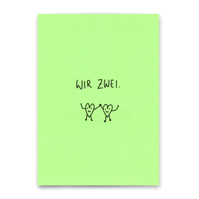 Postkarte "Wir zwei" | Schöne Karte für Verliebte