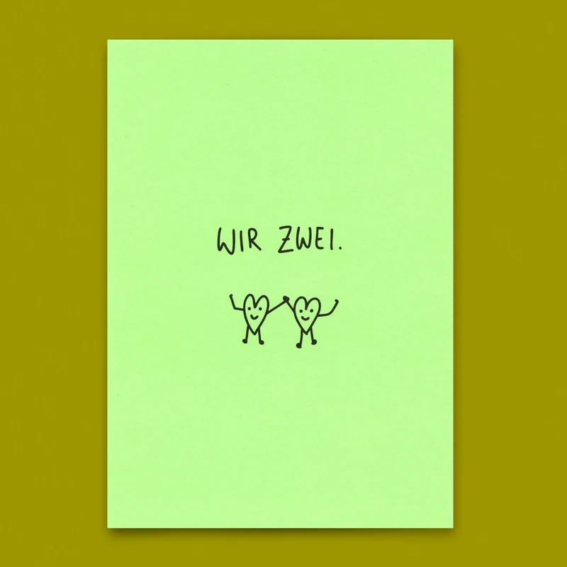 Postkarte "Wir zwei" | Schöne Karte für Verliebte