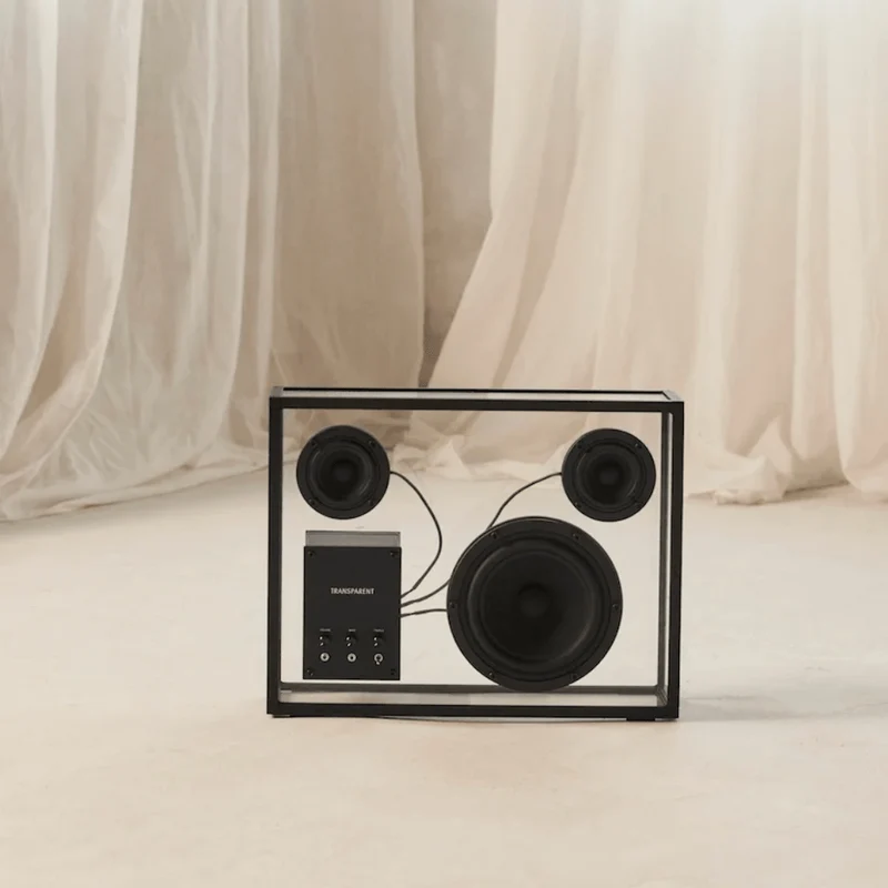 Transparent Speaker Large Schwarz - Bluetooth Lautsprecher Box