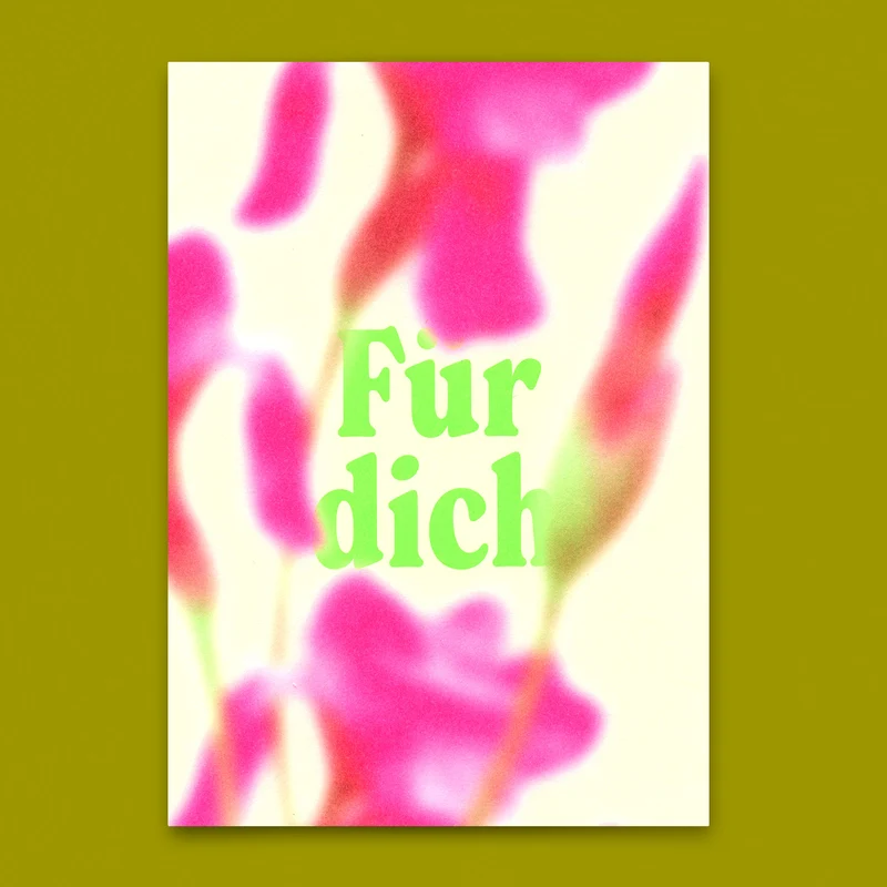 Postkarte "Für dich Blurred" | Ausgefallene Karte für jeden Anlass