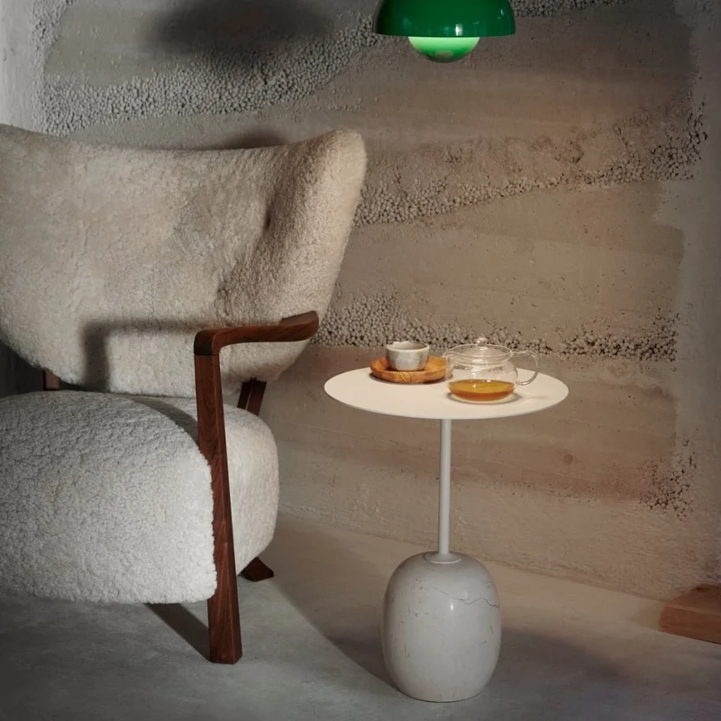 Beistelltisch Lato LN8 rund Ivory/Crema Diva - &Tradition