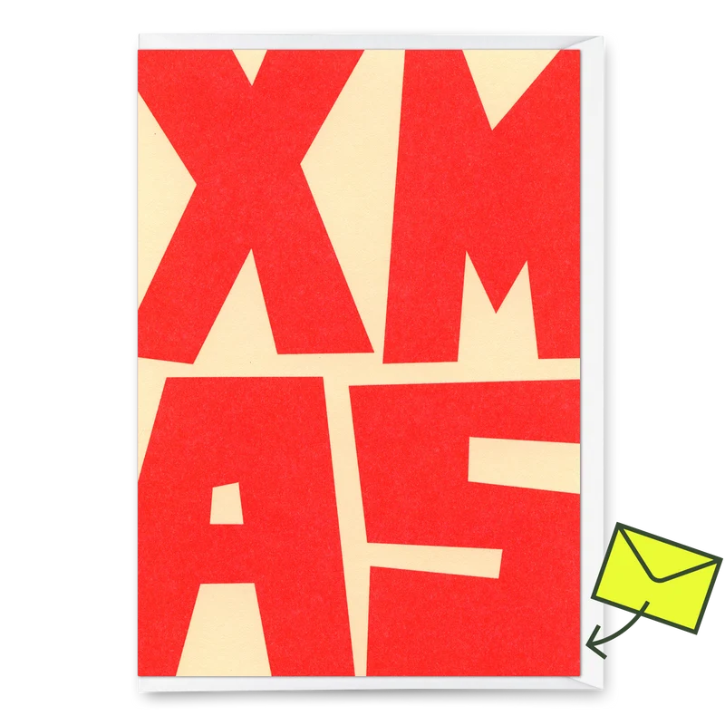 Grußkarte "XMAS Block" | Coole Klappkarte zu Weihnachten