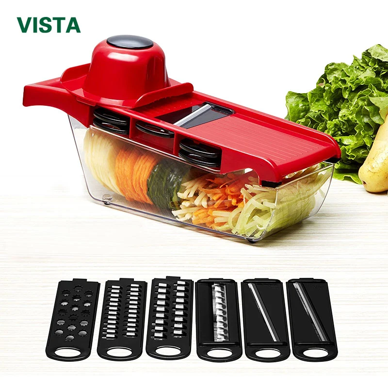 Myvit Vegetable Cutter with Steel Blade Mandoline Slicer Manual Potato Peeler Carrot Cheese Grater Dicer Kitchen Accessories