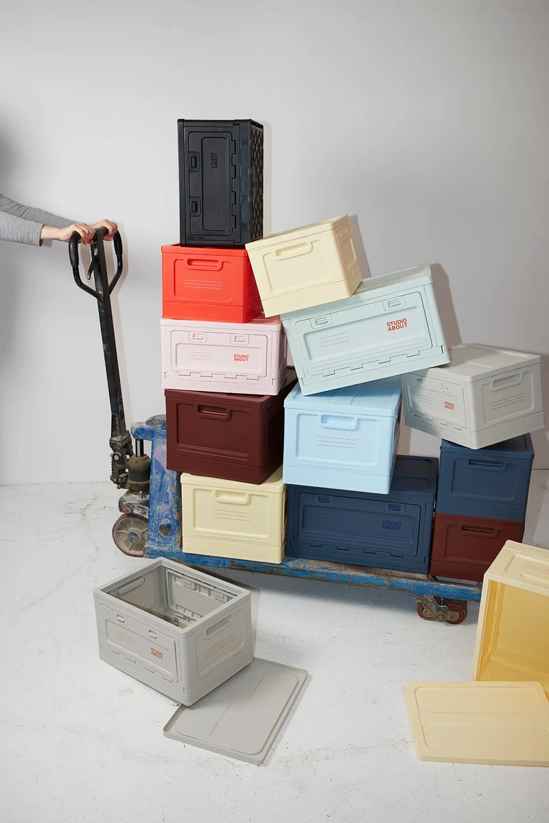 BOX, LARGE, LIGHT YELLOW