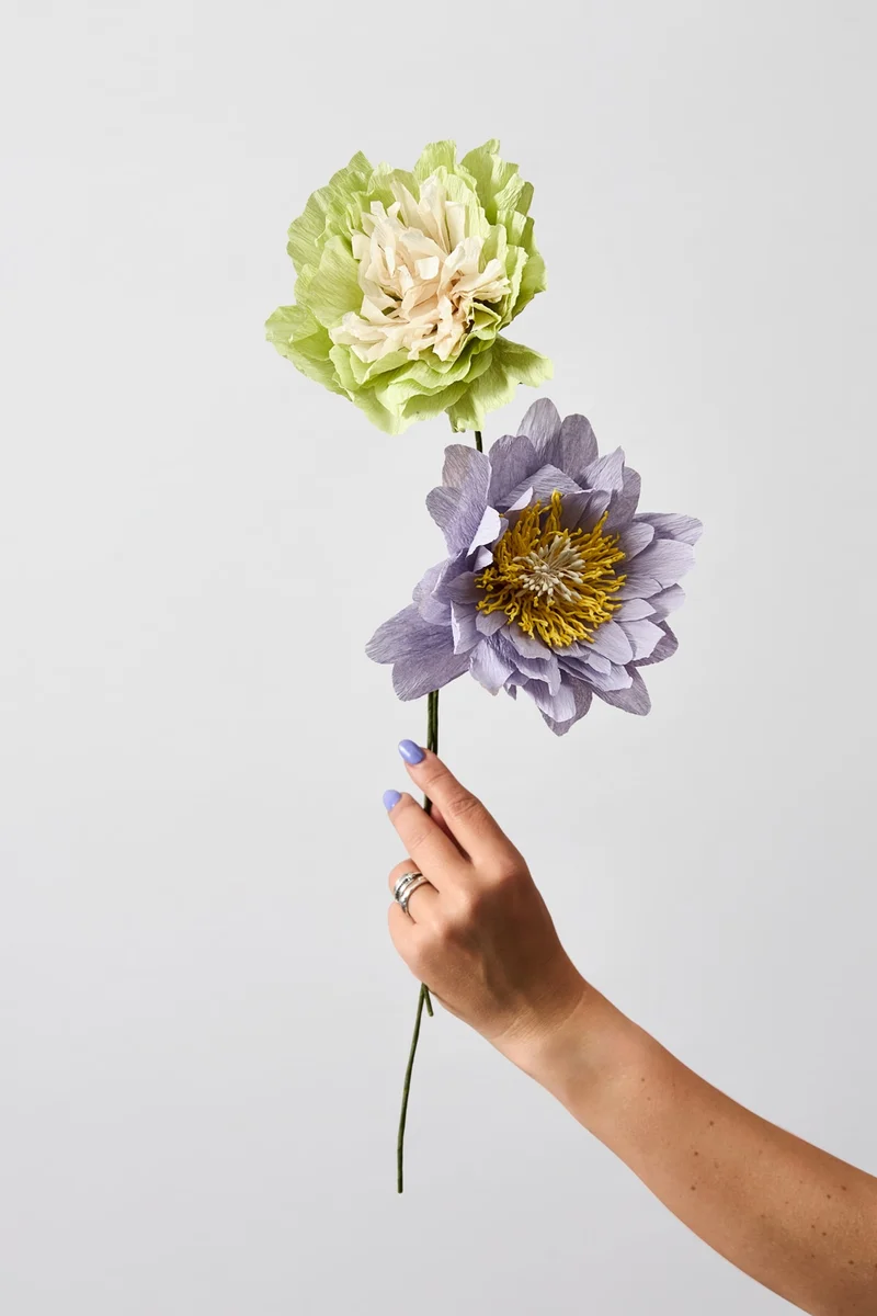 PAPER FLOWER, VEGGIE ROSE, GREEN