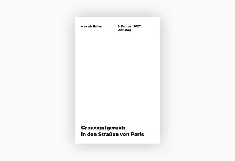 Notizkalender “Was wir lieben” 2027 | Verlag Hermann Schmidt