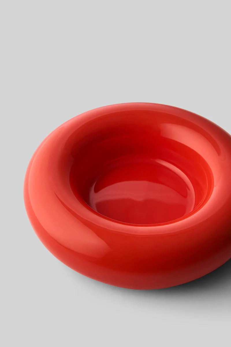 BOB CANDLE HOLDER, LARGE, RED