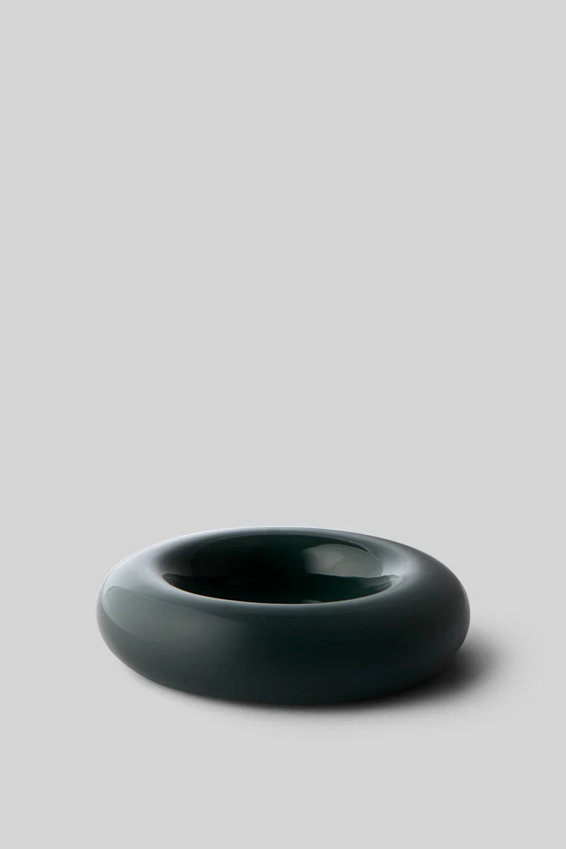 BOB CANDLE HOLDER, LARGE, DARK GREEN