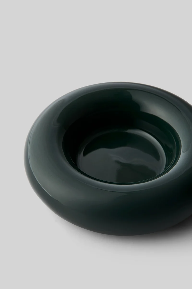 BOB CANDLE HOLDER, LARGE, DARK GREEN