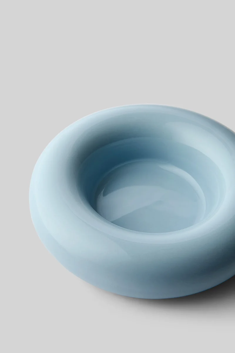 BOB CANDLE HOLDER, LARGE, LIGHT BLUE