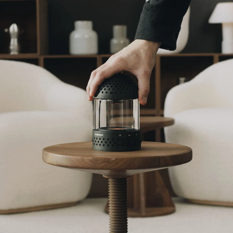 Transparent - Light Speaker - tragbarer Bluetooth Lautsprecher mit Beleuchtung Schwarz