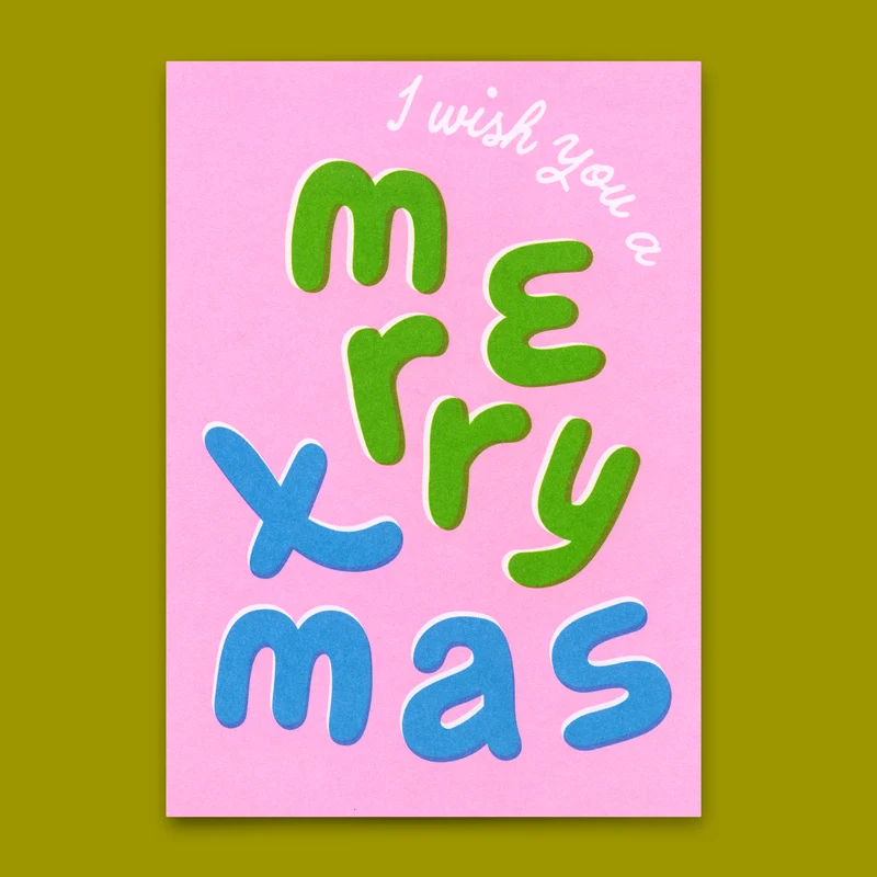 Postkarte "I wish you a MX " | Coole Karte zu Weihnachten