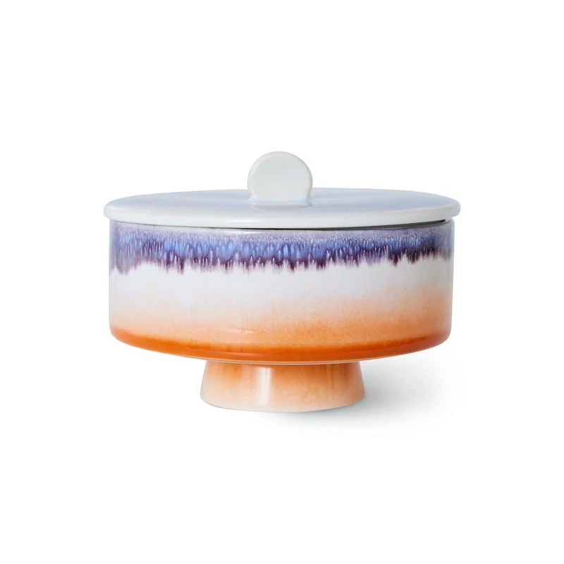 HKliving 70s Ceramics Bonbon Schale mit Deckel – Keramik, Mauve