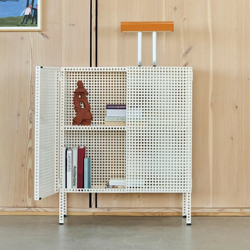 Sideboard Perforated Cabinet Floor Medium Eggshell - HAY