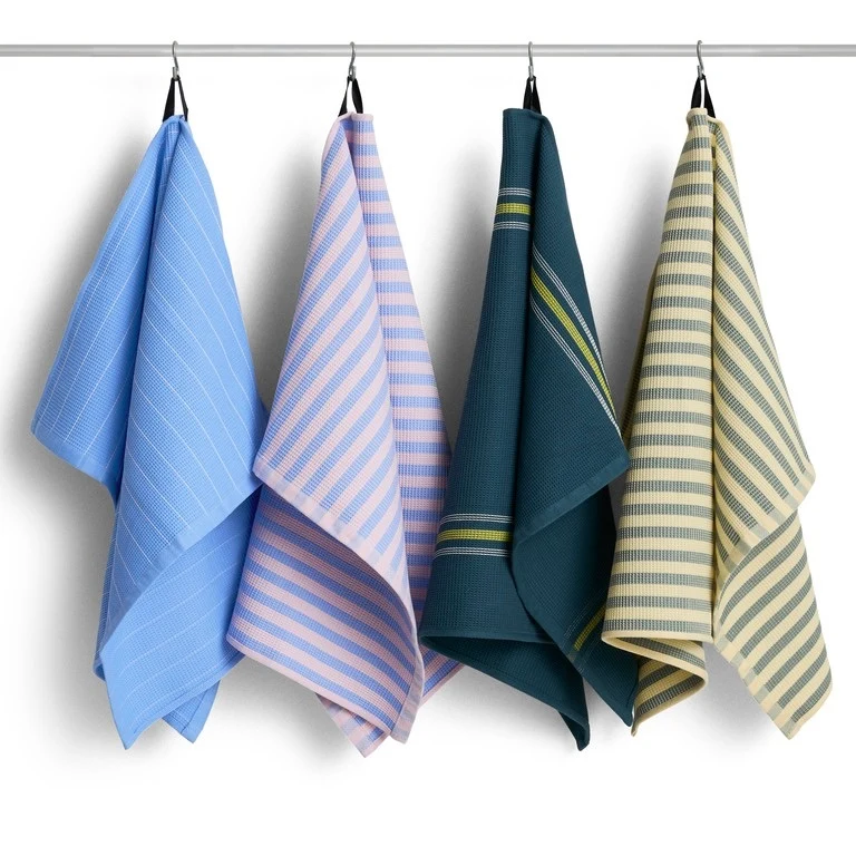 Geschirrtuch „Canteen Sky Blue Light Pink Block Stripe“ | Baumwolle | HAY