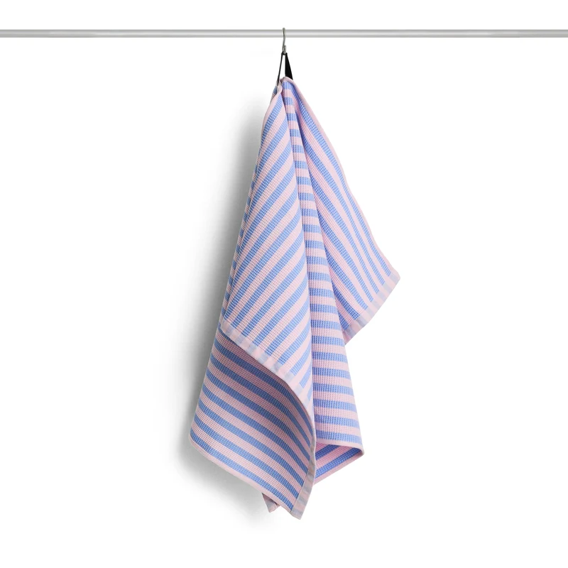 Geschirrtuch „Canteen Sky Blue Light Pink Block Stripe“ | Baumwolle | HAY