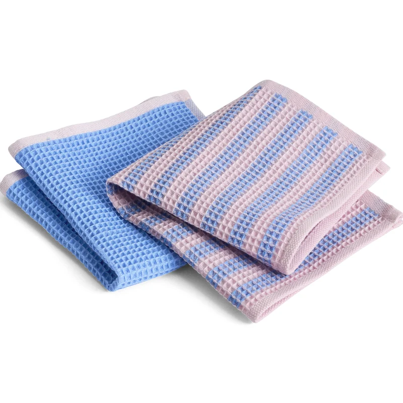 Spültuch „Canteen Sky Blue & Pink Mix“ Set 2 | Soft Cotton | HAY