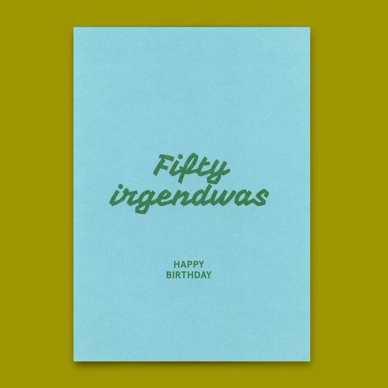 Postkarte "Fifty irgendwas" | Lustige Karte zum Geburtstag