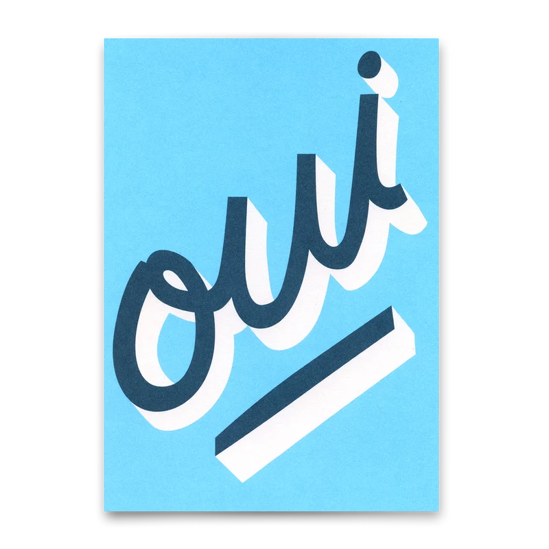 Postkarte "Oui" | Schöne Karte für jeden Anlass