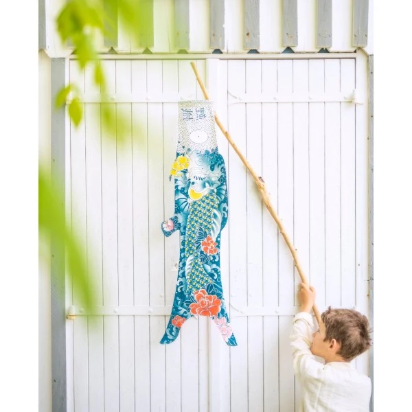 Windfisch „Green Tattoo Koi 100cm“ | Japanisch inspiriert | Madame Mo