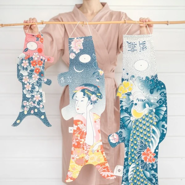 Windfisch „Green Tattoo Koi 100cm“ | Japanisch inspiriert | Madame Mo