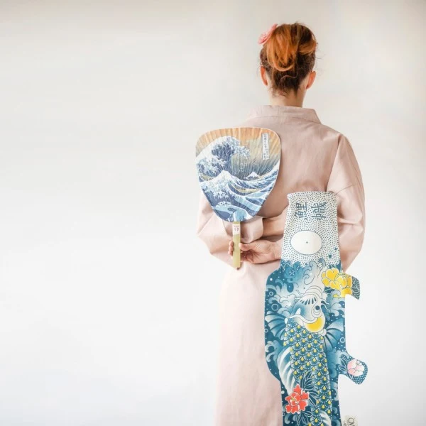 Windfisch „Green Tattoo Koi 100cm“ | Japanisch inspiriert | Madame Mo
