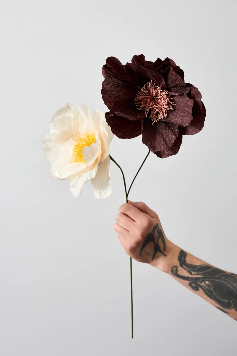 PAPER FLOWER, RHAPSODY ROSE, SAND