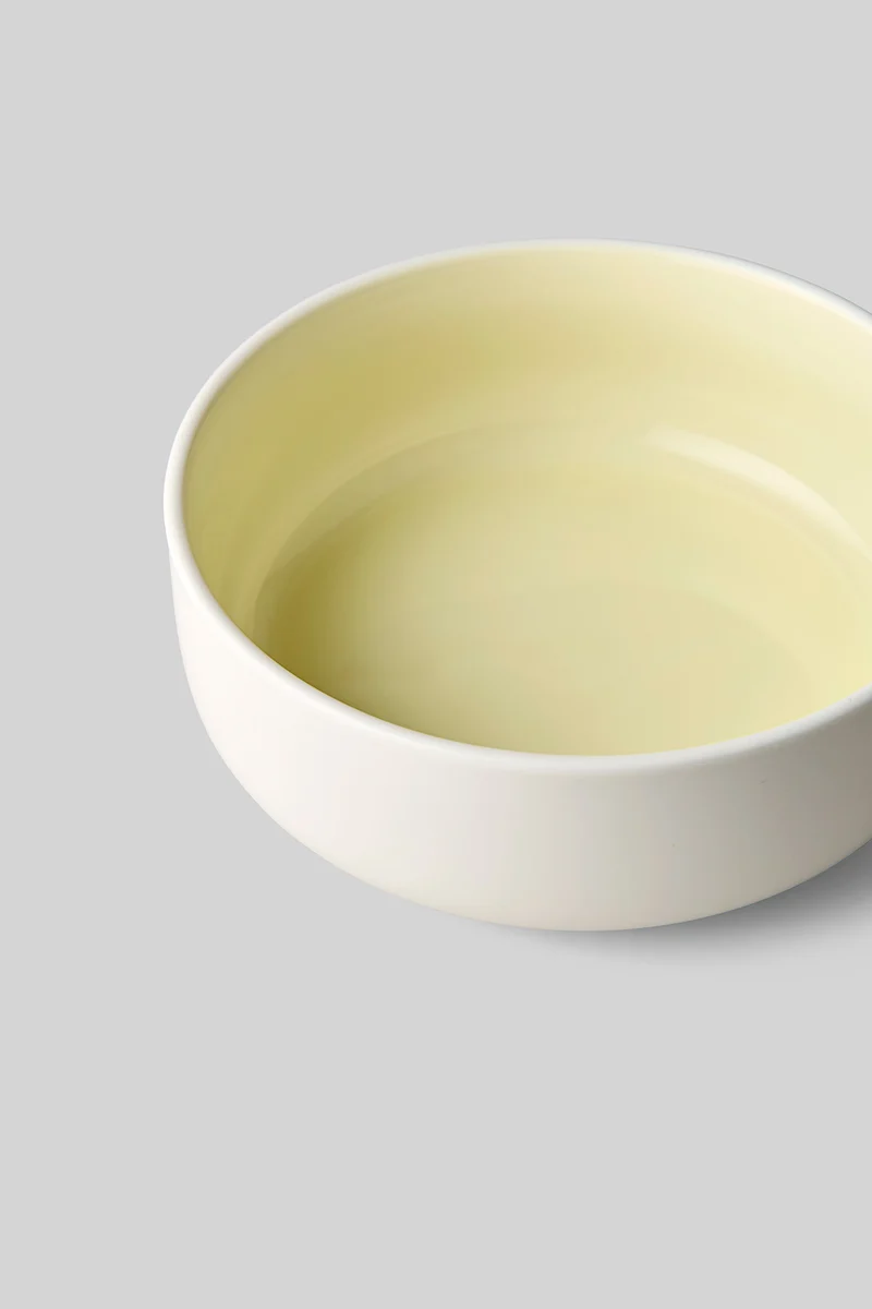 CLAYWARE, BRUNCH BOWL, 2 PCS, IVORY/YELLOW