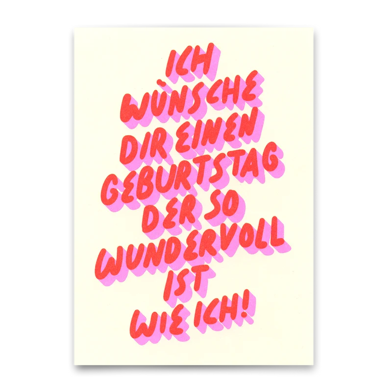 Postkarte "Geburtstag wundervoll wie ich" | Lustige Karte zum Geburtstag
