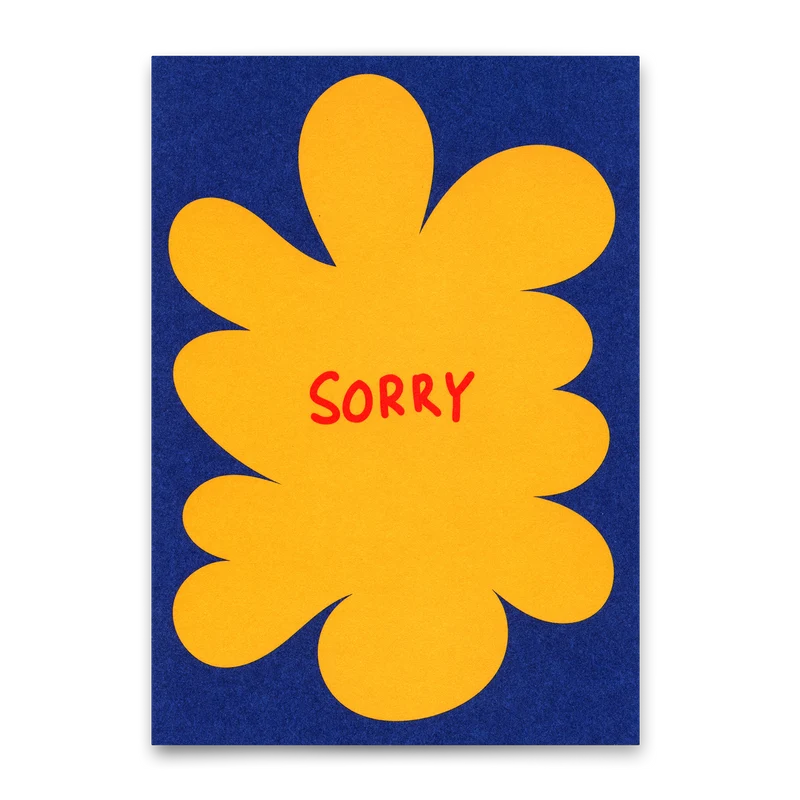 Postkarte "Sorry Abstrakt" | Besondere Karte zum Entschuldigen