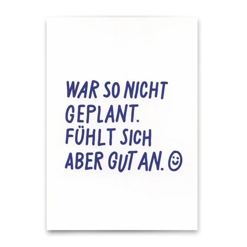 Postkarte "Fühlt sich aber gut an" | Besondere Karte mit Spruch