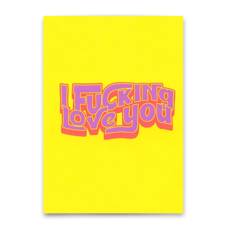 Postkarte "I fucking love you" | Besondere Karte für Verliebte