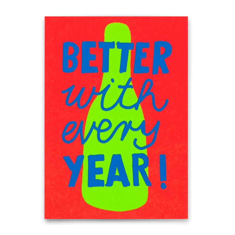 Postkarte "Better every year" | Ausgefallene Karte zum Geburtstag