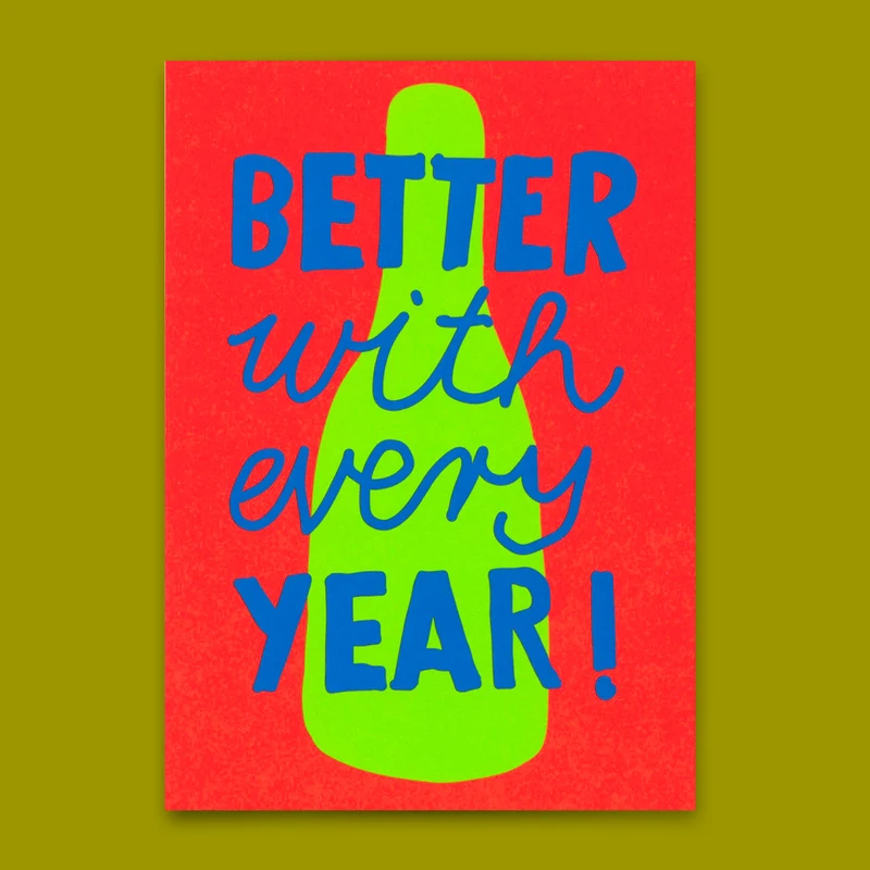 Postkarte "Better every year" | Ausgefallene Karte zum Geburtstag