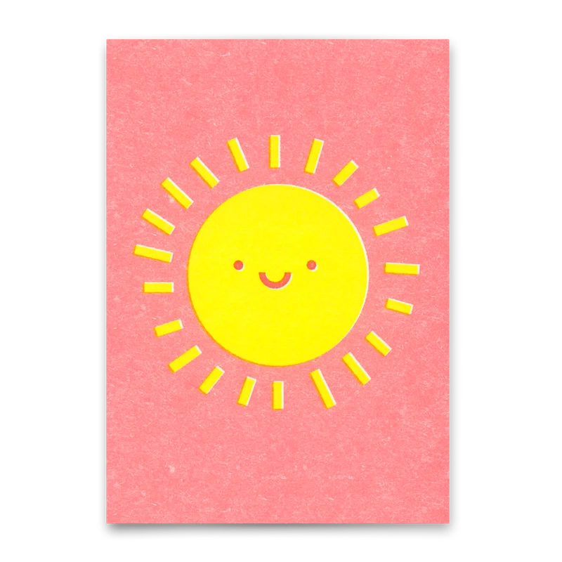 Postkarte "Smiling sun" | Schöne Karte für jeden Anlass