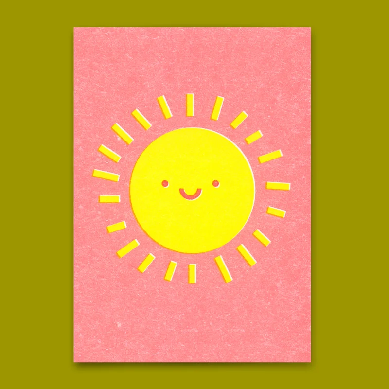 Postkarte "Smiling sun" | Schöne Karte für jeden Anlass
