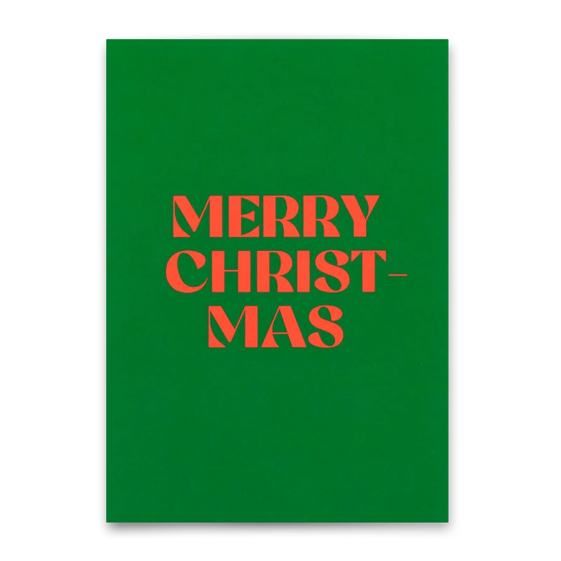 Postkarte "Merry Christmas Petrol" | Schöne Karte zu Weihnachten