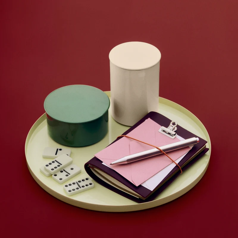Tablett „Modular Round Tray Medium“ | Light Yellow | HAY