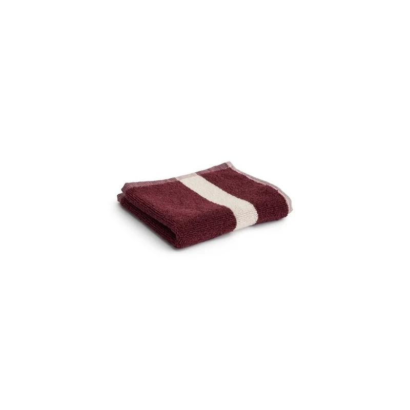 Waschlappen „Stripe Burgundy“ 30x30cm | Modernes Bad | HAY