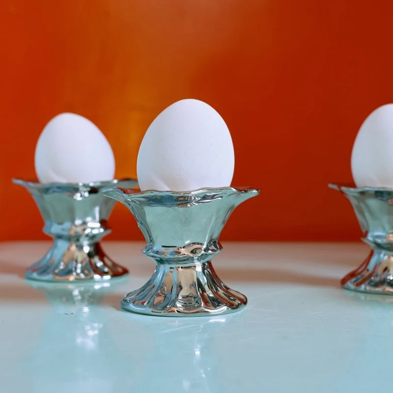 Eierbecher 4er-Set Chrome Egg Cups New Classics - HKliving