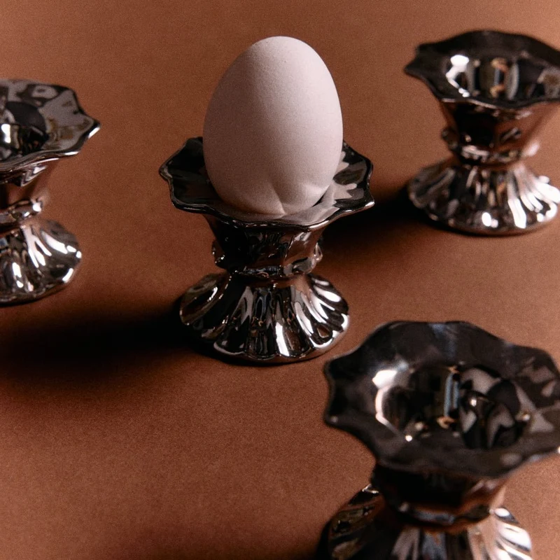 Eierbecher 4er-Set Chrome Egg Cups New Classics - HKliving