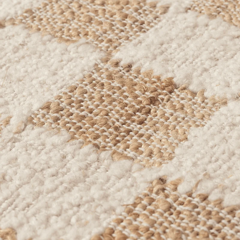 Teppich Check Wolle Jute offwhite 140x200 - ferm LIVING