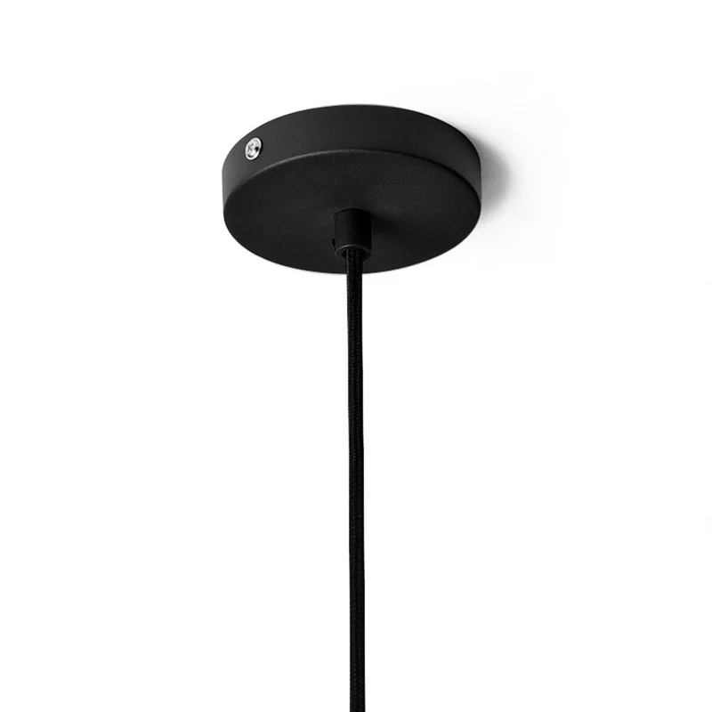 Lampenschirm Opal Shade mit langer Fassung Collect Pendant schwarz - ferm LIVING
